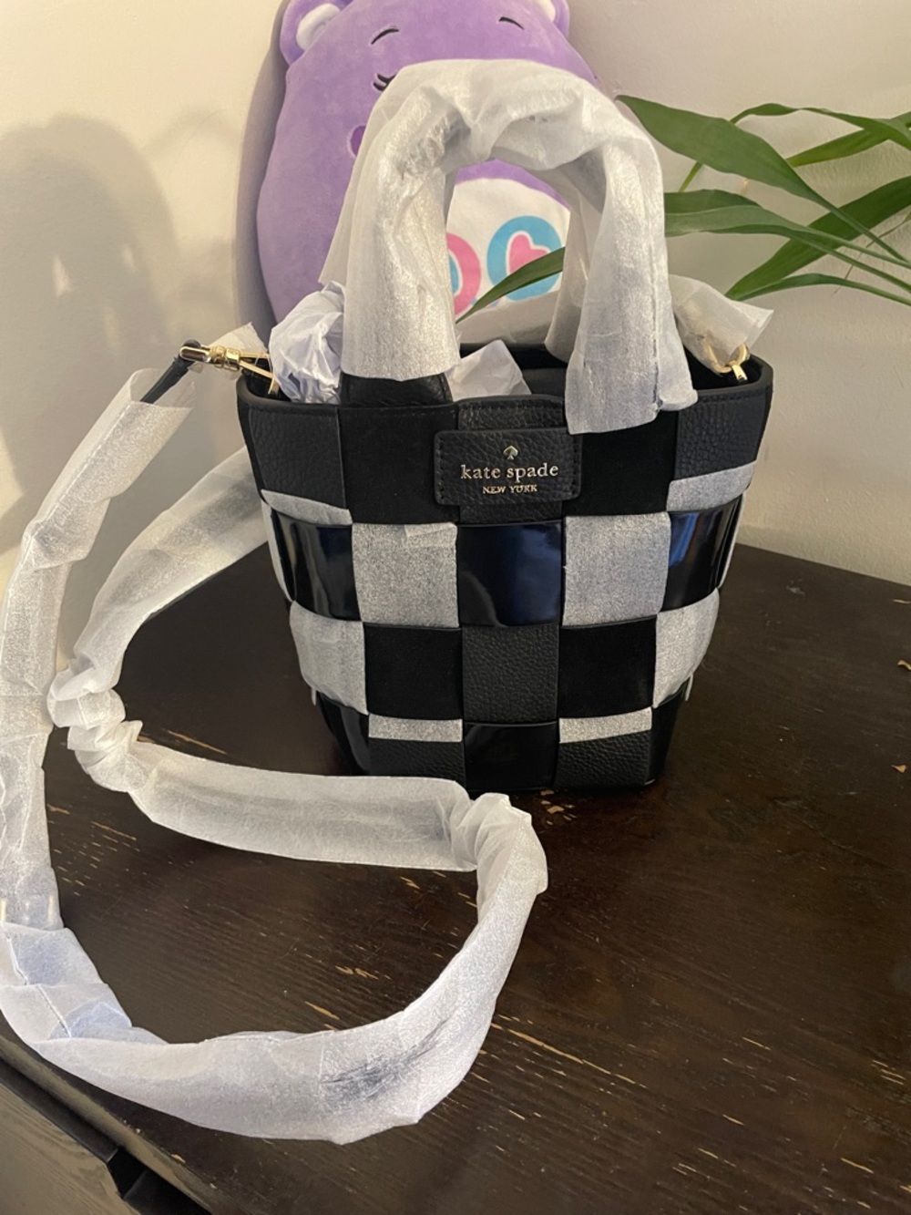 KATE SPADE Black Patent Mini Tote -NWT - Picture 5 of 6
